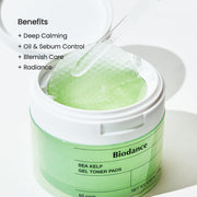 Biodance Sea Kelp Hydrogel Toner Pads 60 Pads application guide for daily facial care