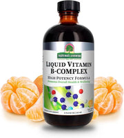 Nature's Answer Liquid Vitamin B-Complex Tangerine 240ml supplement front label with tangerine