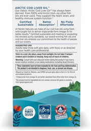 Nordic Naturals Arctic Cod Liver Oil Lemon Soft Gels - 750mg Omega-3s