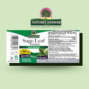 Nature’s Answer Sage Leaf Extract, Alcohol-Free – 1,000 mg, 30 ml