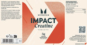 Back of Myprotein creatine tablets showing supplement facts, ingredients and barcode.