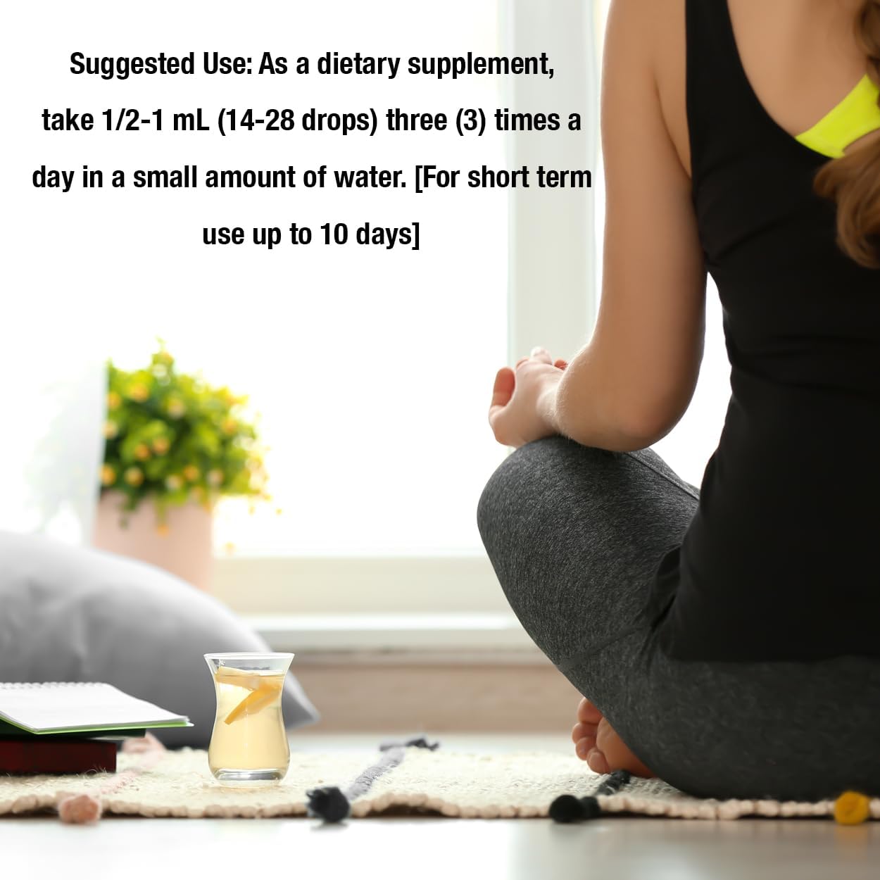 How to use image: Nature’s Answer Echinacea and Goldenseal low alcohol liquid extract 30ml usage instructions