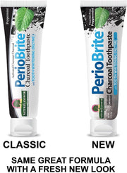 Nature’s Answer PerioBrite Charcoal Toothpaste Peppermint - 113.4g. Classic & new packaging.