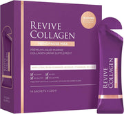 Front Image: Revive Collagen Menopause Max pineapple coconut drink sachets liquid supplement 14 x 22g box