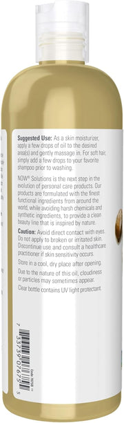 Barcode and product details for NOW Castor Oil.