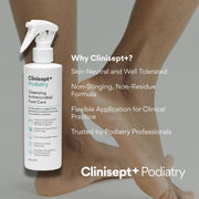 Clinisept+ Podiatry Foot Hygiene Spray - pH Neutral & Alcohol Free - 250ml