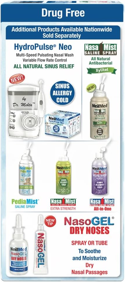 Instructions and contents of the NeilMed Sinus Rinse Kit.