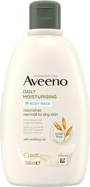 Aveeno daily moisturising body wash with colloidal oatmeal bottle 500ml