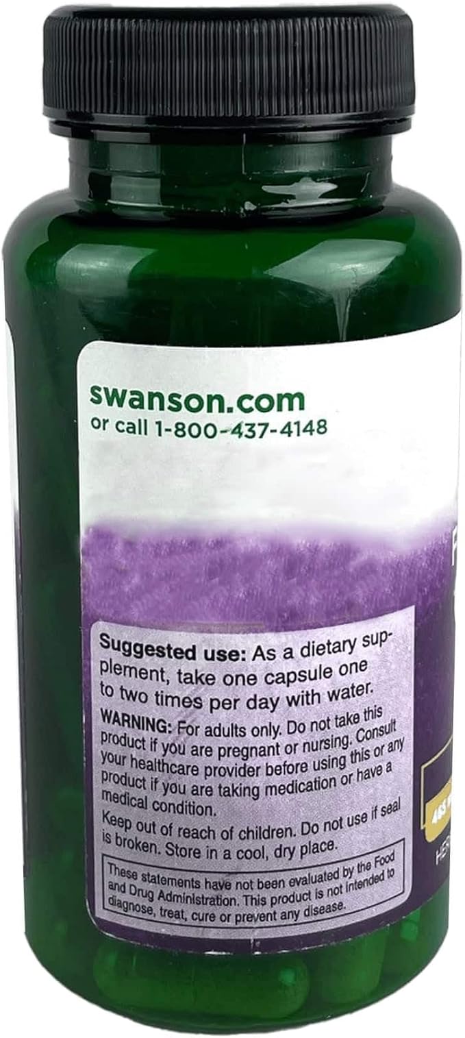 Back: Suggested use label for Catuaba Bark botanical supplement.