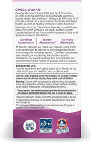 Label showing supplement facts for Nordic Naturals women's omega-3 and EPO formula.