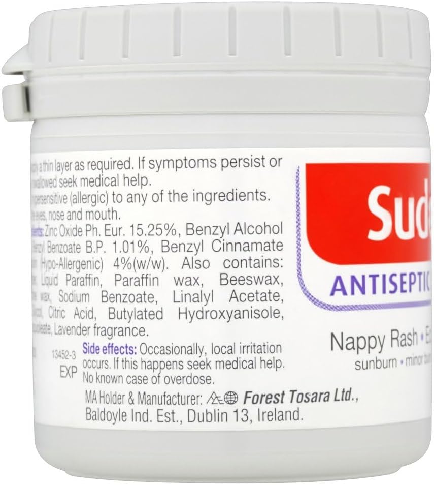 Sudocrem Antiseptic Cream with Zinc Oxide - 60g ingredients