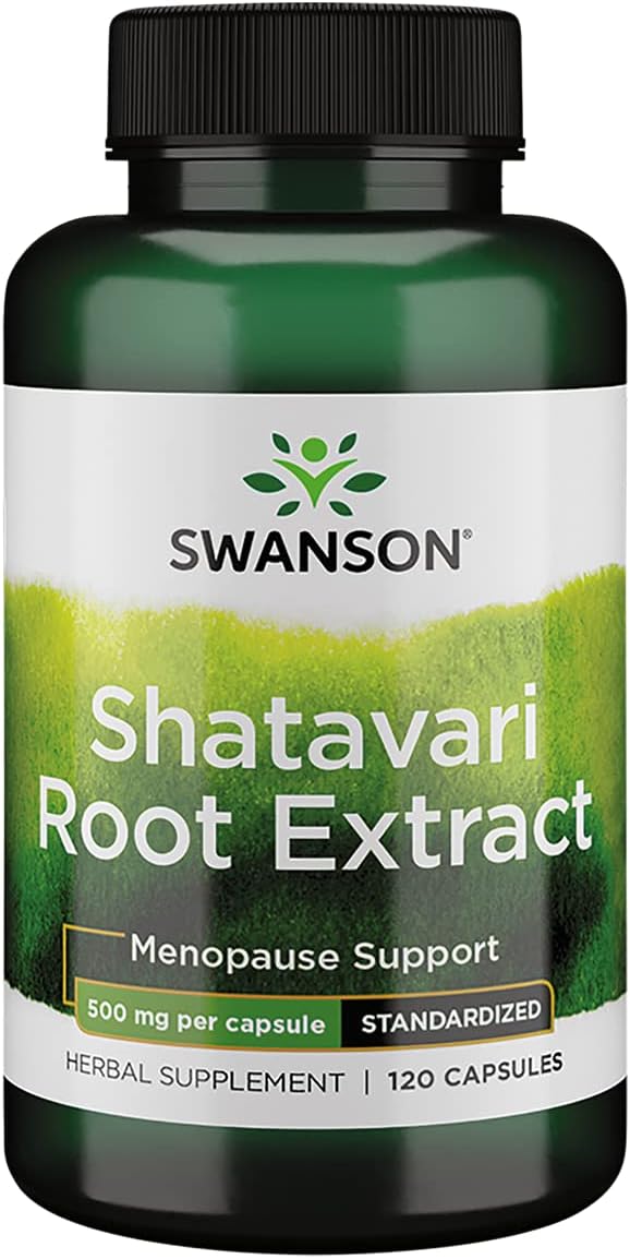 Swanson Shatavari Root Extract 120 Capsules | Menopause & Hormonal Support | 500 mg Standardised