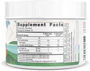 Supplement facts for Nordic Naturals Omega-3 Fish Oil 60 Gummies, tangerine flavour.