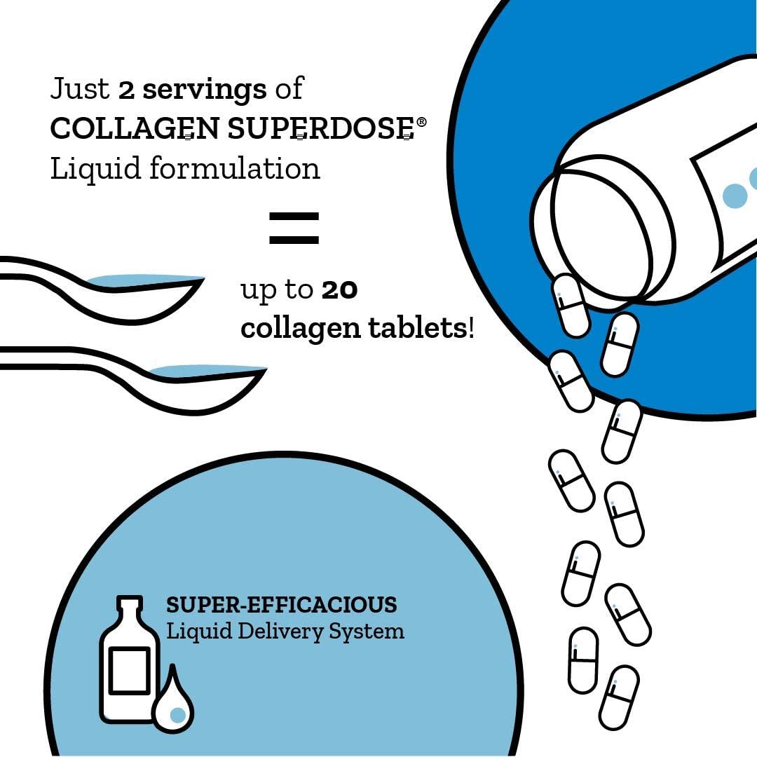 Ingredients label for Collagen Superdose hair and beauty support drink.