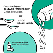 Ingredients and directions for Collagen Superdose liquid joint support.