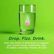 Berocca Vitamin C & B Complex Effervescent Tablets - Mixed Berries Flavour - 45 Count