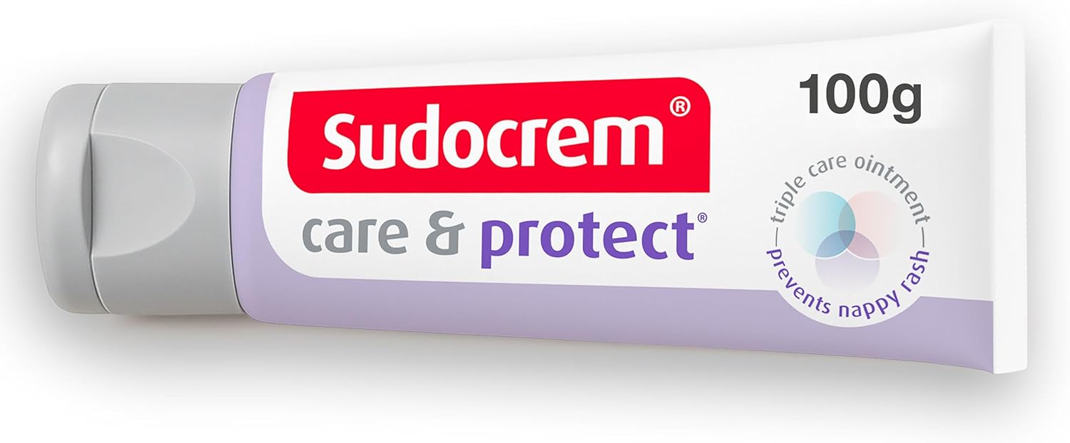 Front image: Sudocrem Care & Protect nappy cream tube 100g