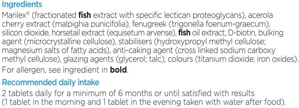 Supplement facts and directions for Nourkrin Man 180-tablet bottle.