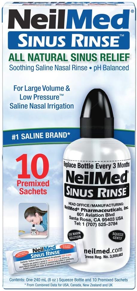 Box of Neilmed Sinus Rinse All Natural Sachets, 10 count.