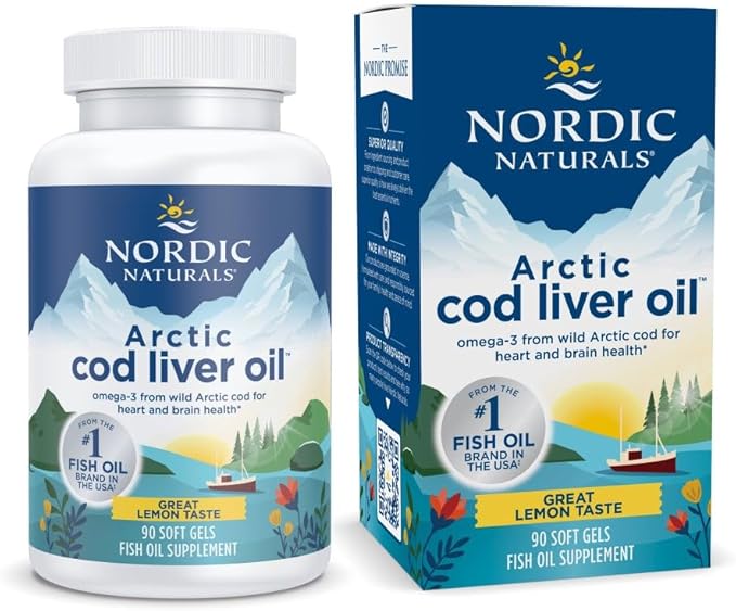 Nordic Naturals Arctic Cod Liver Oil Lemon Soft Gels - 750mg Omega-3s