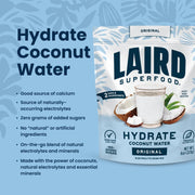 Laird Superfood Hydrate Coconut Water Powder, Original – 227g