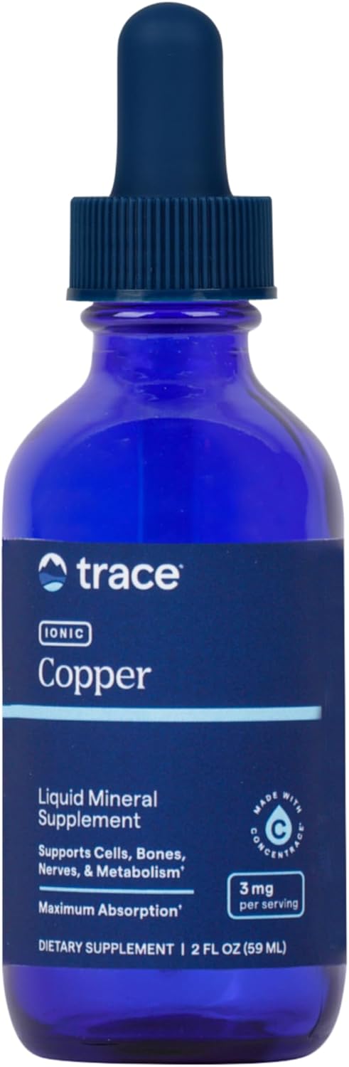 Front Image: Trace Minerals Ionic Copper 3mg liquid drops bottle 59ml