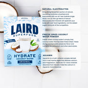 Laird Superfood Hydrate Coconut Water Powder, Original – 227g