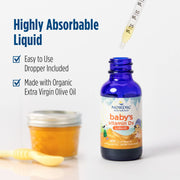 Nordic Naturals Baby's Vitamin D3 liquid supplement bottle 22.5ml with dropper for infants.