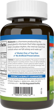 Barcode image: Carlson Melatonin gummies strawberry flavour barcode 100 bottle