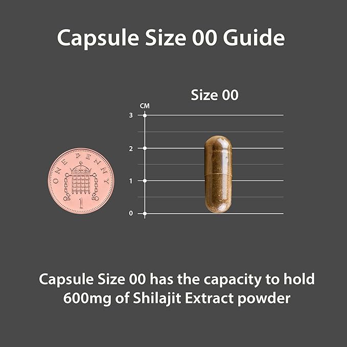 The Good Guru Pearl Shilajit Extract - 80% Fulvic Acid - 90 Capsules size