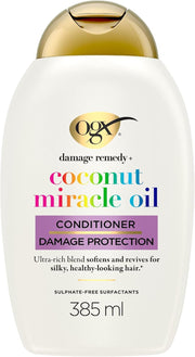OGX Coconut Miracle Oil Conditioner 385ml bottle on white background
