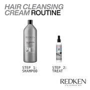 Redken Detox Hair Cleansing Cream Clarifying Shampoo bottle, 1000ml routine.