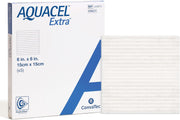 Box of Aquacel Extra Hydrofiber Wound Dressings 15cm x 15cm.