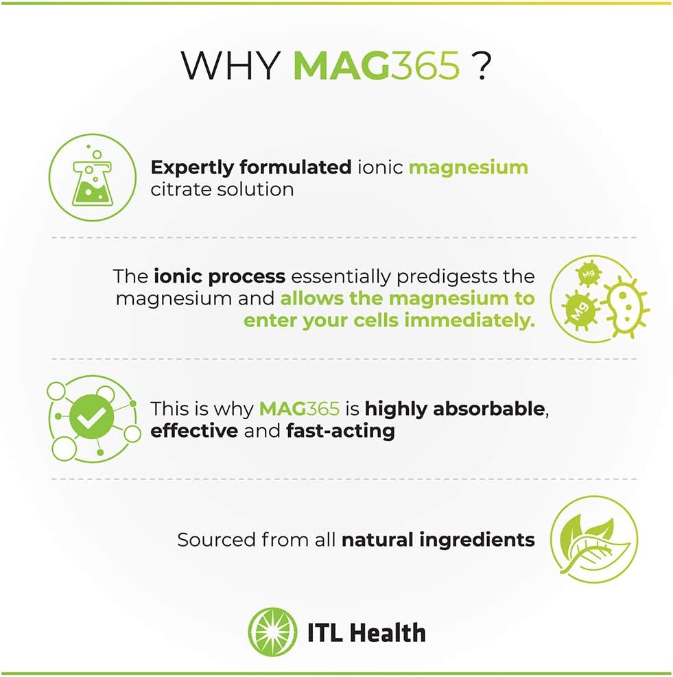 MAG365 Magnesium Citrate Powder, Exotic Lemon - 300g