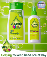 Vosene Kids Head Lice Defence Spray, spray bottle packaging, Apple & Lemon fragrance, 150ml, children's haircare use