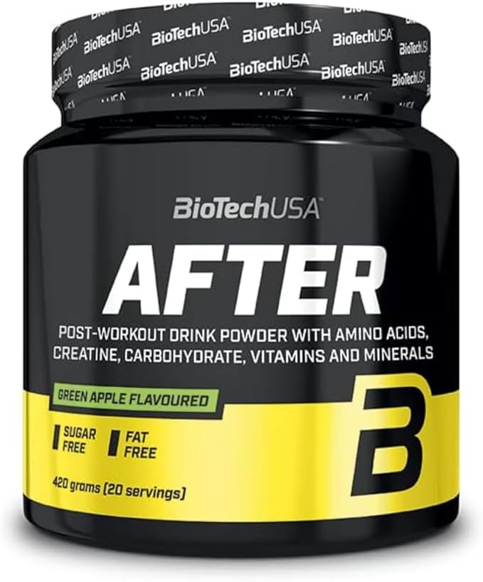  BioTechUSA After Post-Workout Powder tub, Green Apple flavour, 420g.