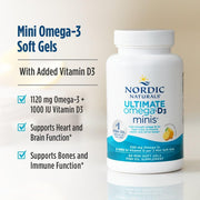 Nordic Naturals Ultimate Omega D3, Lemon - 60 Mini Soft Gels