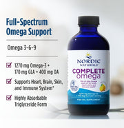 Nordic Naturals Complete Omega-3 Blend - EPA DHA GLA - Lemon Flavour