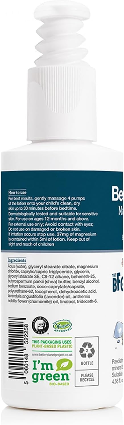 Product barcode for BetterYou Magnesium Kids Body Lotion.