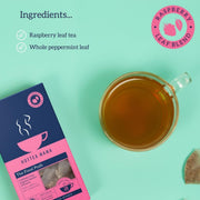 Hottea Mama herbal tea ingredients raspberry leaf peppermint 14 bags