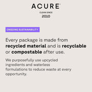 Acure Radically Rejuvenating Eye Cream CoQ10 edelweiss eye cream tube 30ml recyclable and compostable