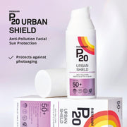 Riemann P20 Urban Shield SPF50+ Facial Protection Cream tube & box, 50g.