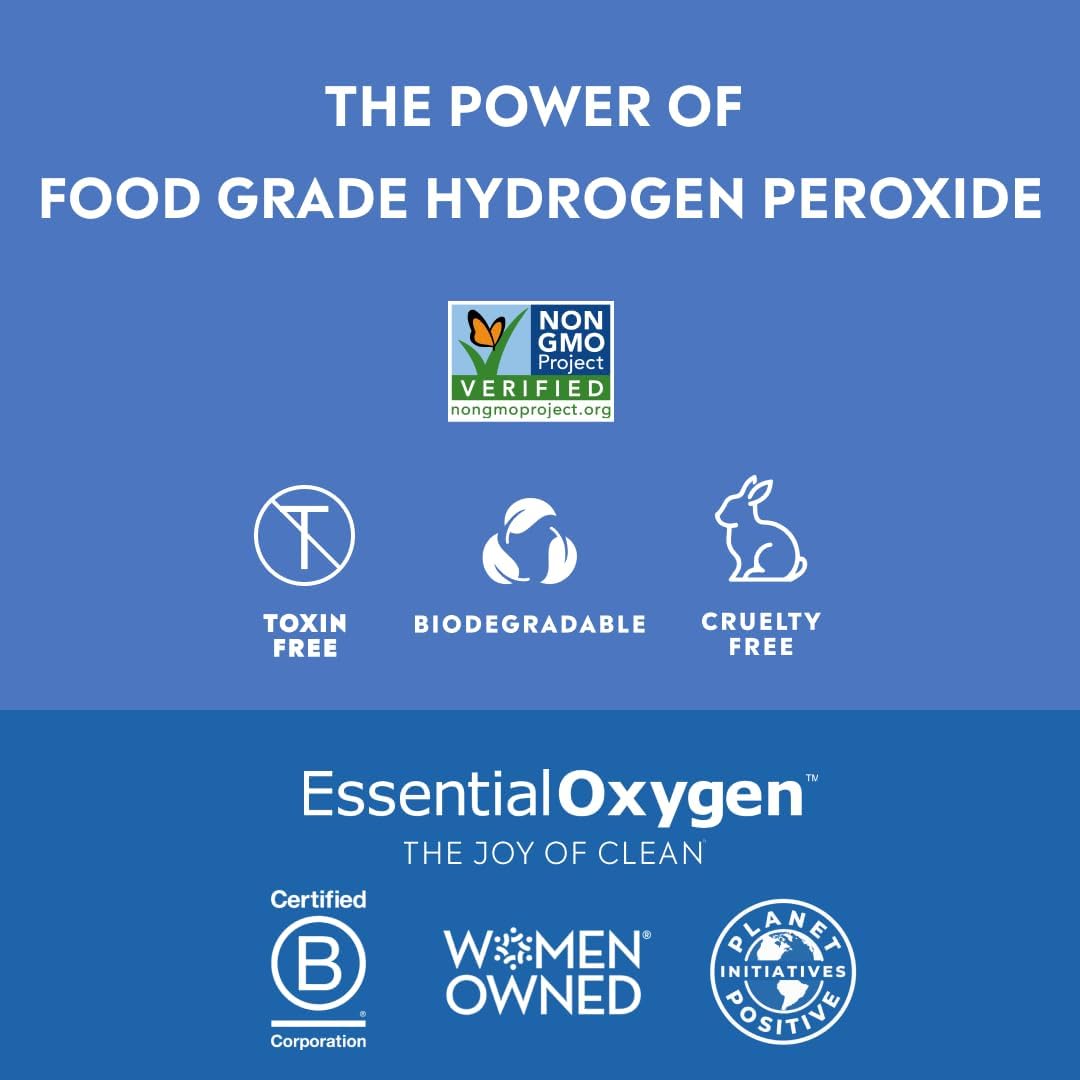 Essential Oxygen Food Grade Hydrogen Peroxide Spray 3% USP - 237ml