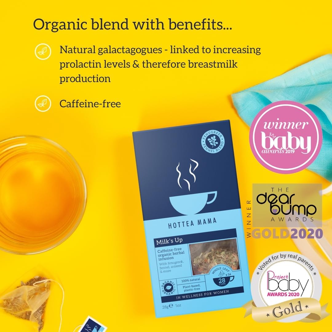 Benefits Image: Hottea Mama herbal tea ingredients fennel fenugreek 14 bags