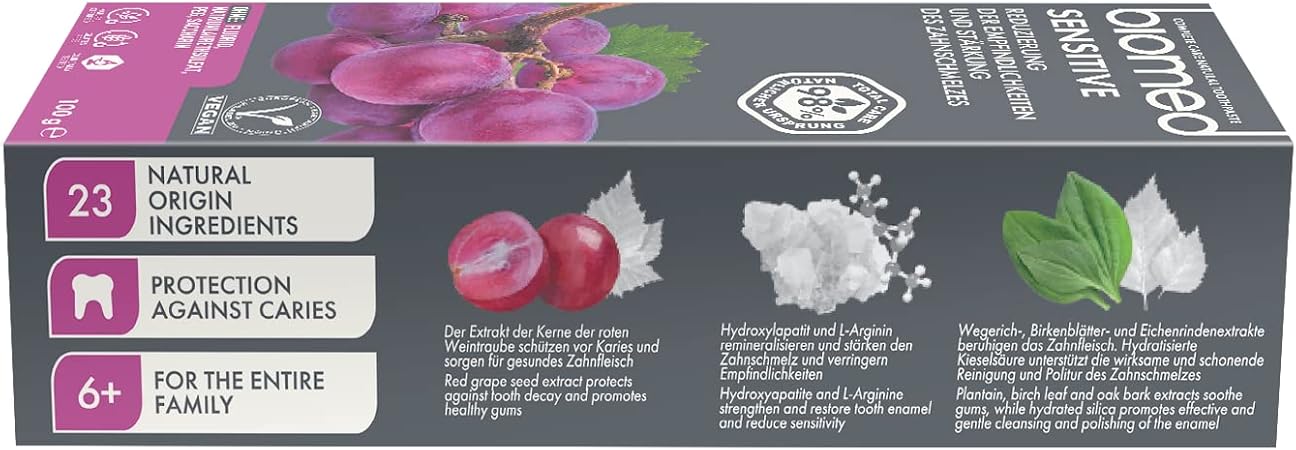 BIOMED Gentle Care Toothpaste box 98% Natural, 100g.