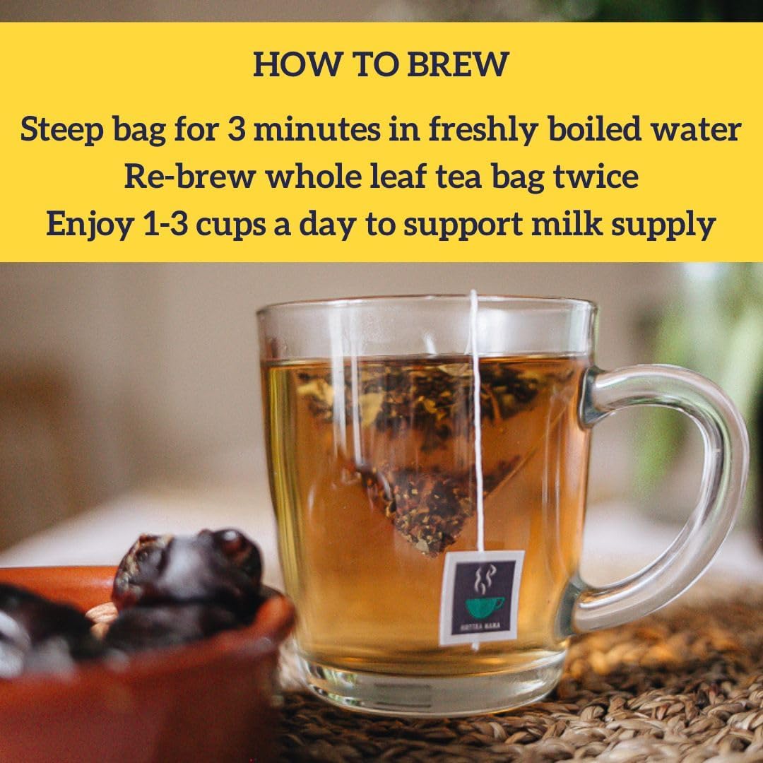 How to Use Image: Hottea Mama herbal tea brewing cup fennel fenugreek 14 bags