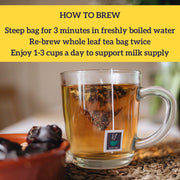 How to Use Image: Hottea Mama herbal tea brewing cup fennel fenugreek 14 bags