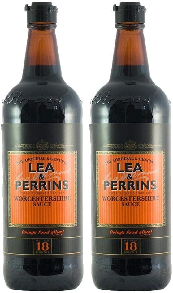 Lea & Perrins Original Worcestershire Sauce glass bottles twin pack 2 x 568ml