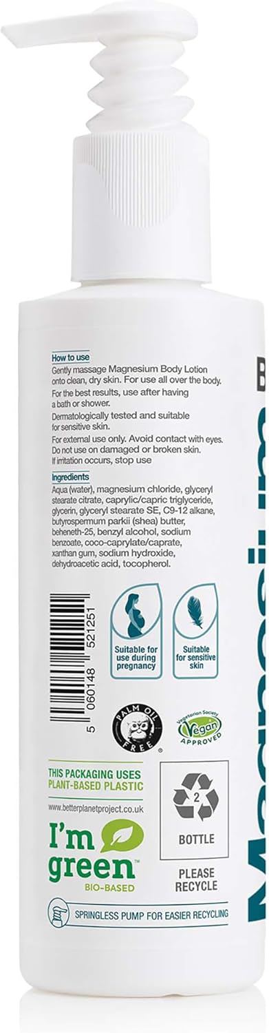 Product barcode for BetterYou Magnesium Body Lotion 180ml.