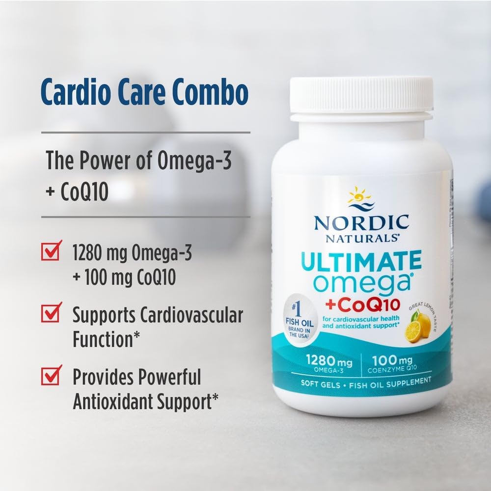 Nordic Naturals Ultimate Omega + CoQ10 - 1280mg Omega-3 